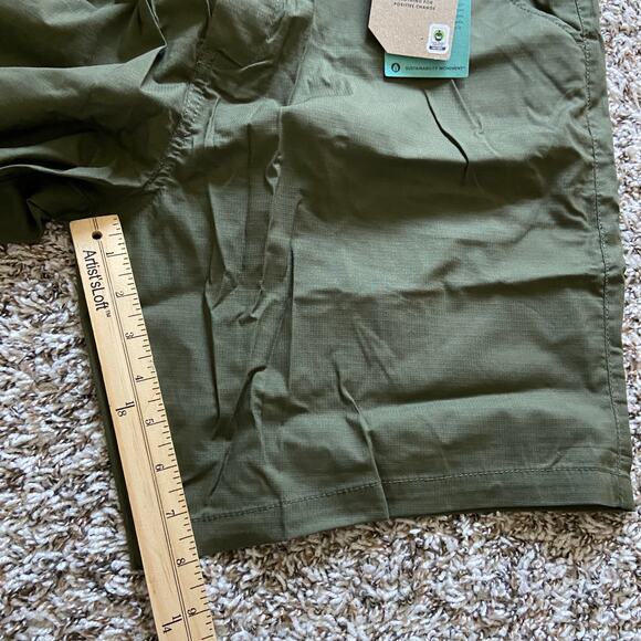 Prana Double Peak E-Waist 8" Short Men's XXL Cargo Green Standard Fit Drawstring - Picture 8 of 9